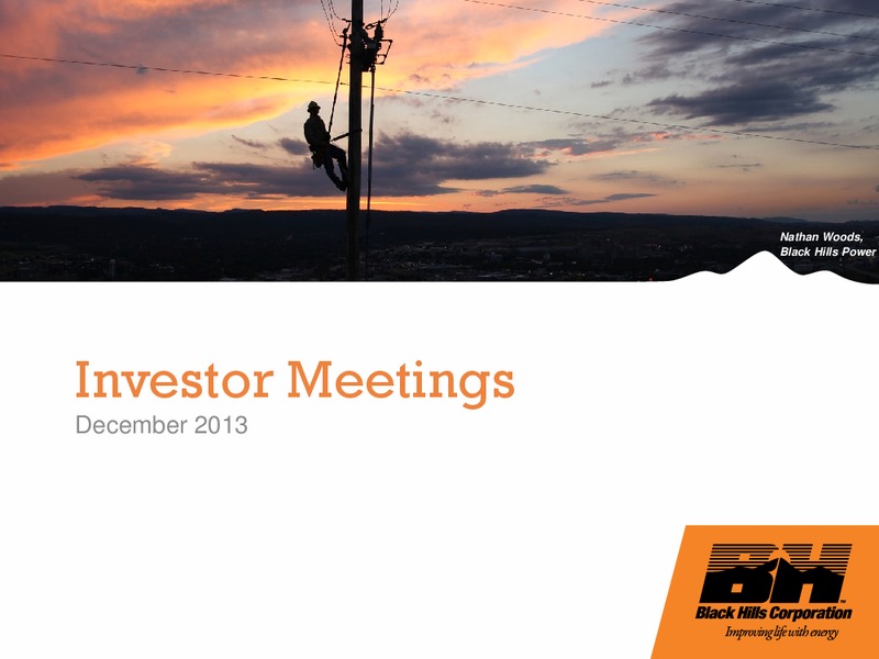 Investor Meetings – Black Hills Corporation – slide 1