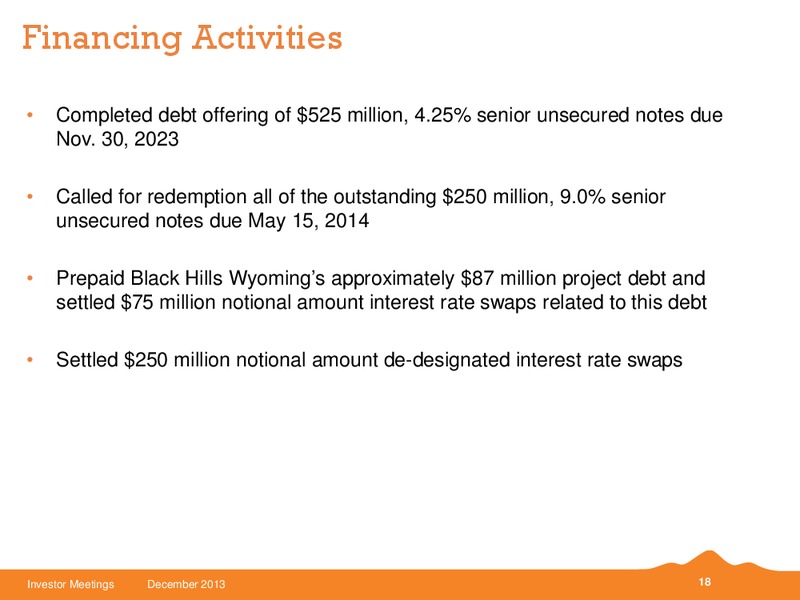 Investor Meetings – Black Hills Corporation – slide 17