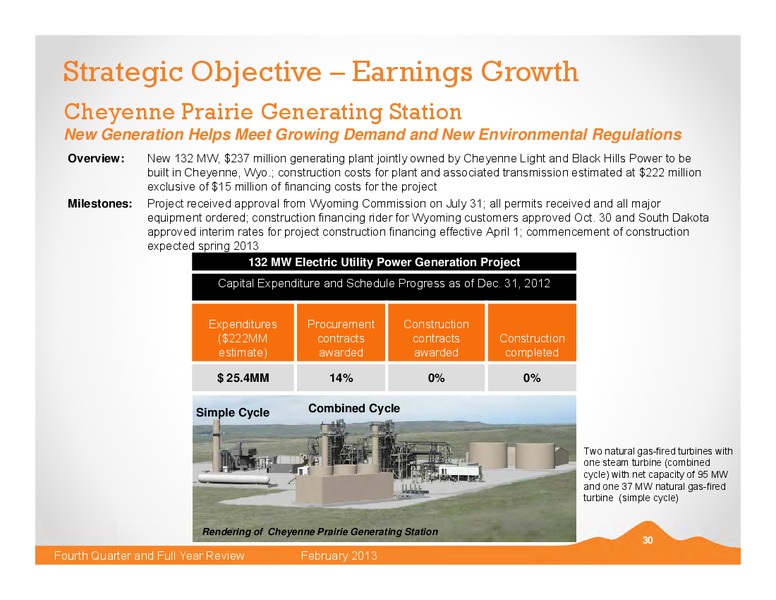 Q4 2012 EARNINGS CALL – Black Hills Corporation – slide 29