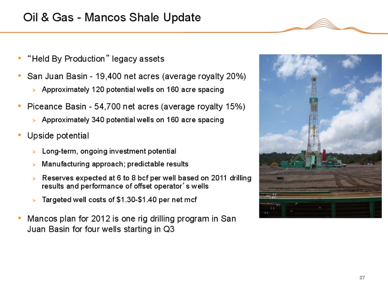 Q4 2011 EARNINGS CALL – Black Hills Corporation – slide 26