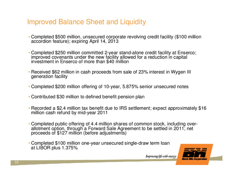 CREDIT SUISSE GROUP ENERGY SUMMIT – Black Hills Corporation – slide 17