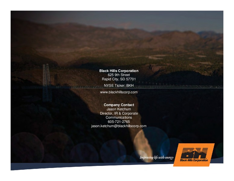 CREDIT SUISSE GROUP ENERGY SUMMIT – Black Hills Corporation – slide 42