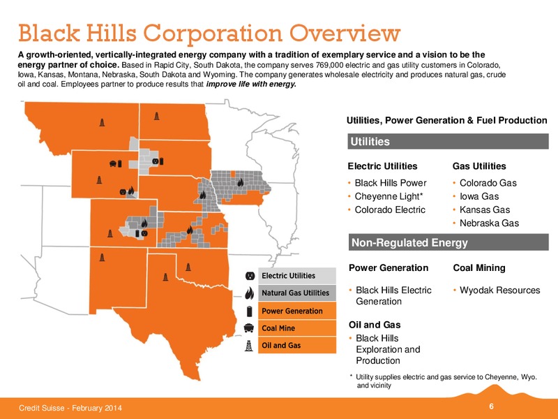 CREDIT SUISSE ENERGY SUMMIT – Black Hills Corporation – slide 5