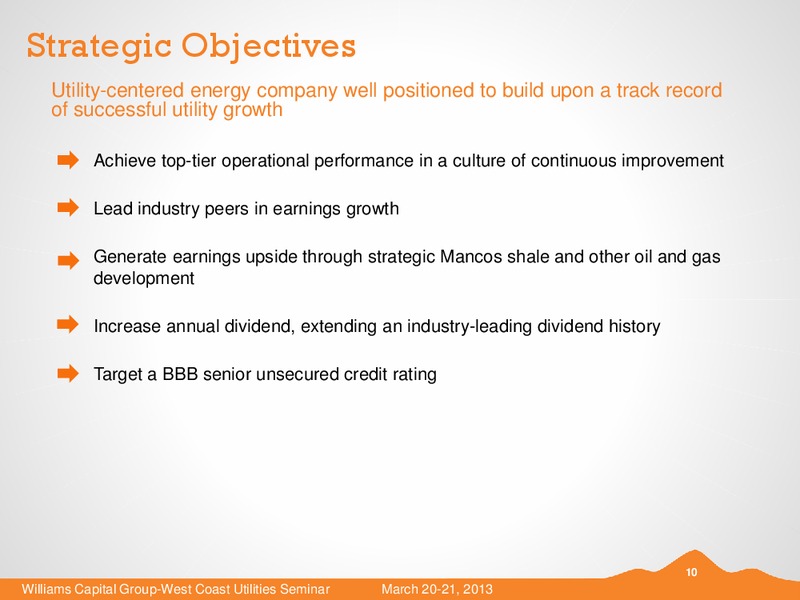 WILLIAMS CAPITAL GROUP WEST COAST UTILITIES SEMINAR – Black Hills Corporation – slide 9