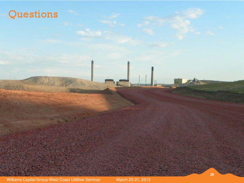WILLIAMS CAPITAL GROUP WEST COAST UTILITIES SEMINAR – Black Hills Corporation – slide 28