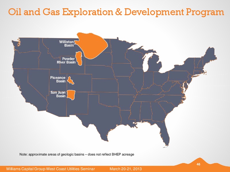 WILLIAMS CAPITAL GROUP WEST COAST UTILITIES SEMINAR – Black Hills Corporation – slide 45