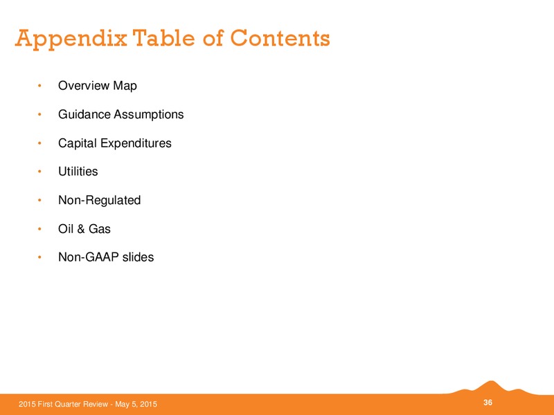 Q1 2015 EARNINGS CALL – Black Hills Corporation – slide 35