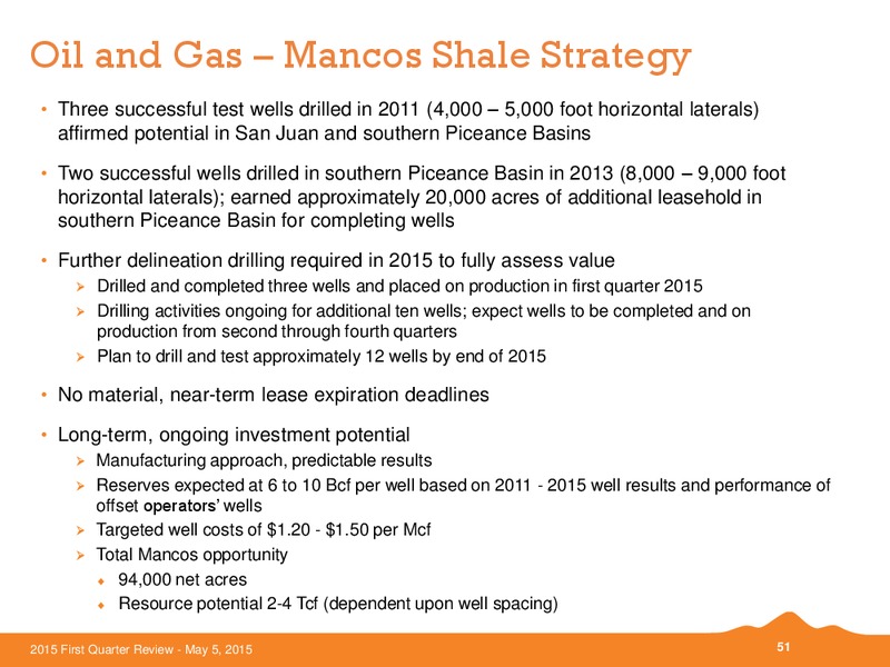Q1 2015 EARNINGS CALL – Black Hills Corporation – slide 50