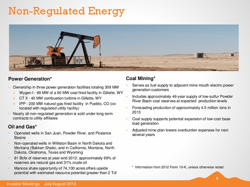 JULY 2013 INVESTOR PRESENTATION – Black Hills Corporation – slide 7