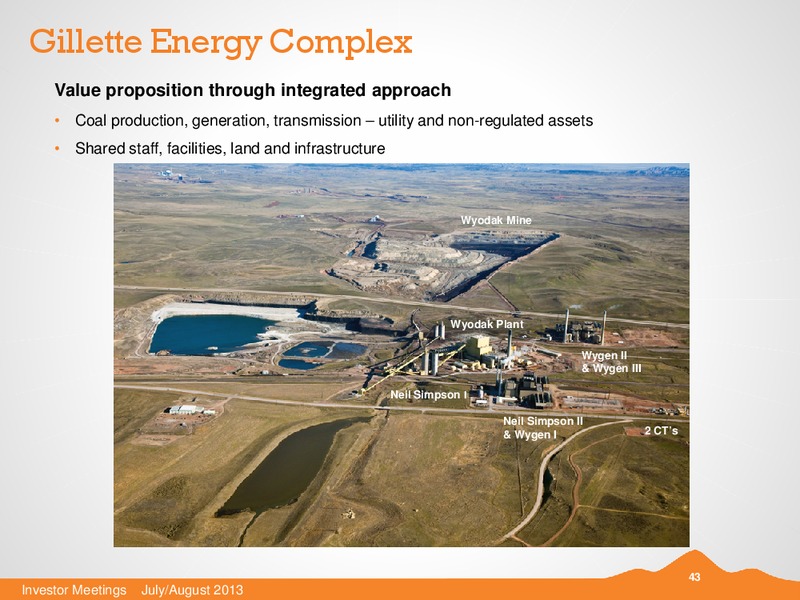 JULY 2013 INVESTOR PRESENTATION – Black Hills Corporation – slide 42