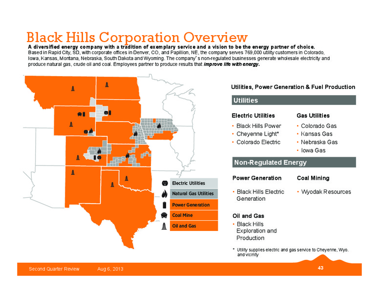 Q2 2013 EARNINGS CALL – Black Hills Corporation – slide 42