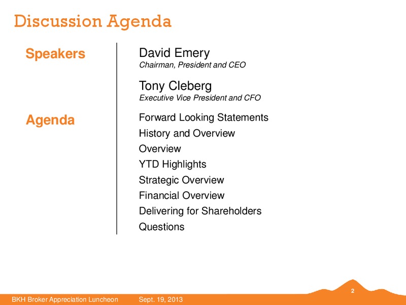 BKH Broker Appreciation Luncheon – Black Hills Corporation – slide 2