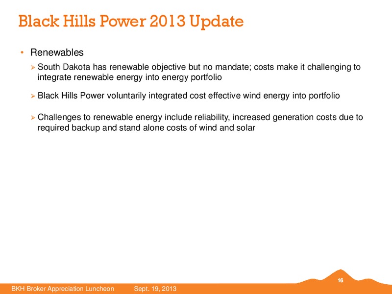 BKH Broker Appreciation Luncheon – Black Hills Corporation – slide 15