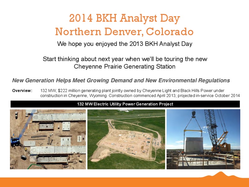 2013 BKH Analyst Day – Black Hills Corporation – slide 100