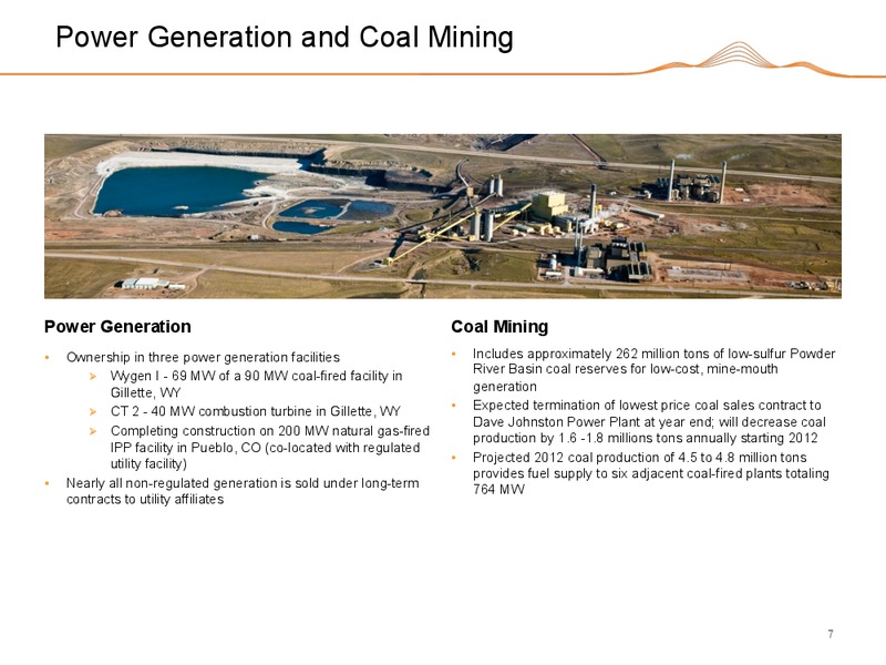 Q4 2011 INVESTOR PRESENTATION – Black Hills Corporation – slide 6