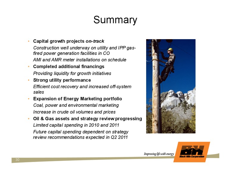 EEI FINANCIAL CONFERENCE – Black Hills Corporation – slide 29