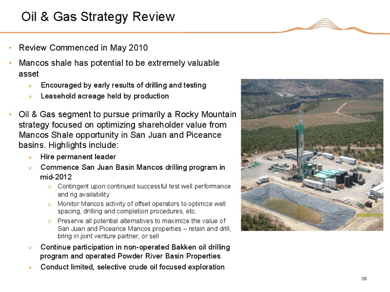 Q3 2011 EARNINGS CALL – Black Hills Corporation – slide 25