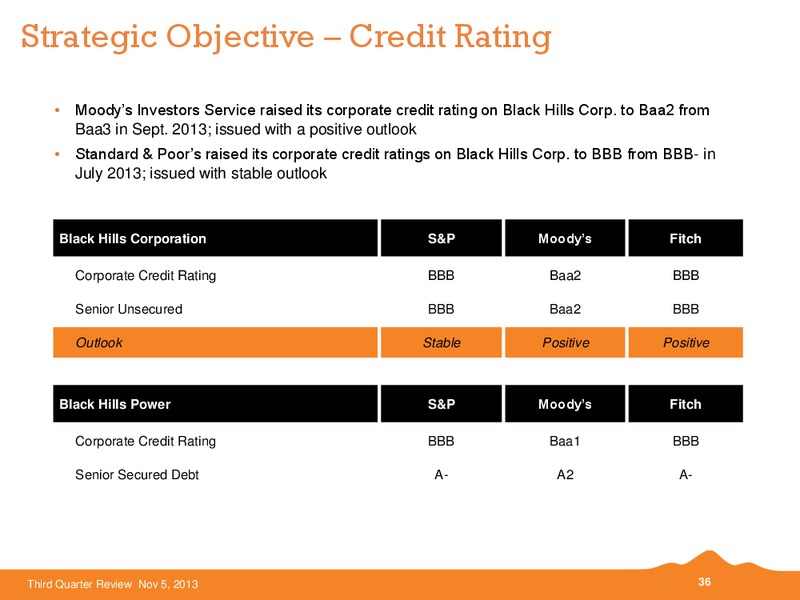 2013 Third Quarter Review – Black Hills Corporation – slide 35