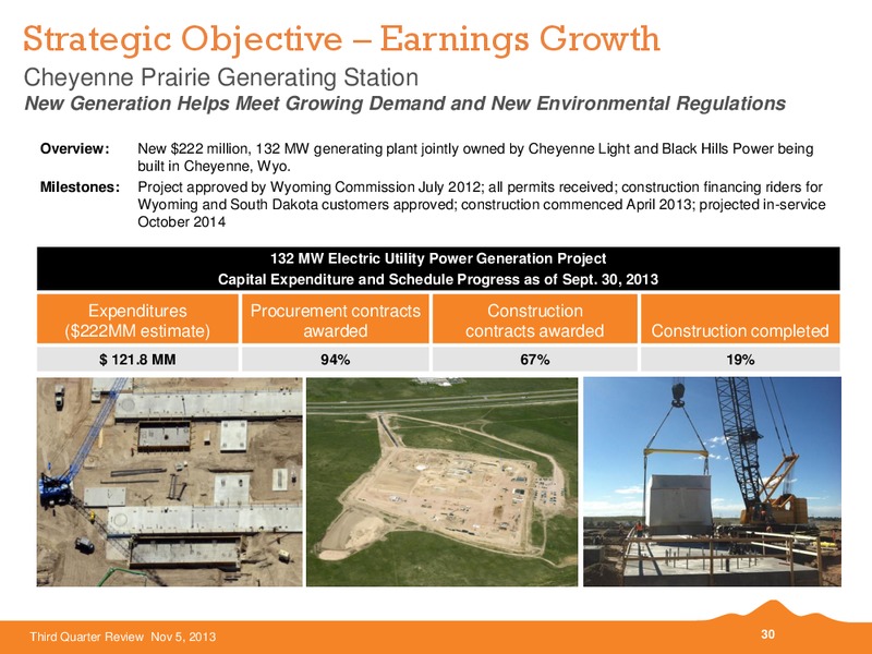 Q3 2013 EARNINGS CALL – Black Hills Corporation – slide 29