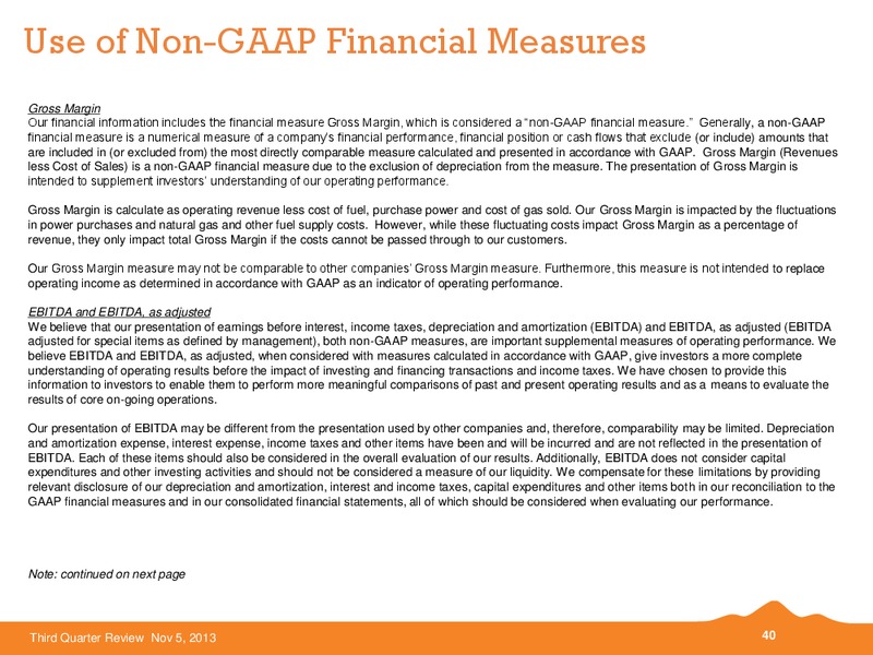 Q3 2013 EARNINGS CALL – Black Hills Corporation – slide 39