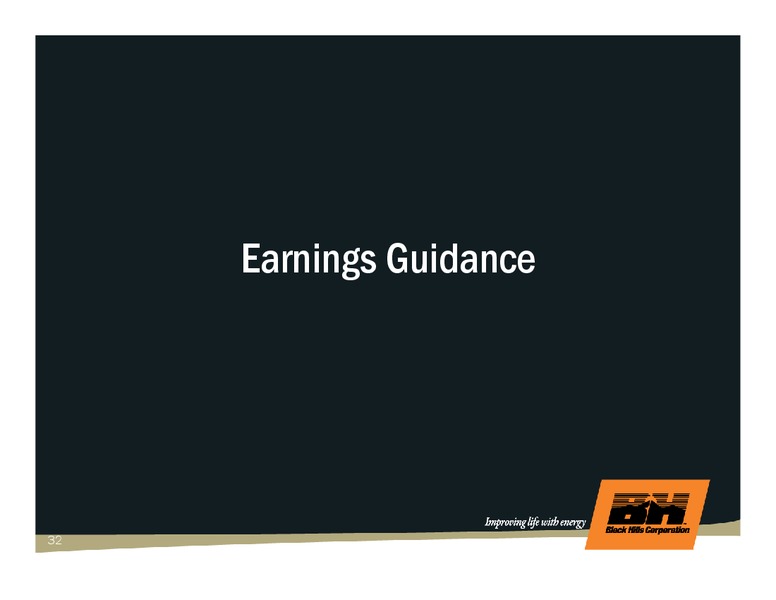 DECEMBER 2009 INVESTOR PRESENTATION – Black Hills Corporation – slide 31