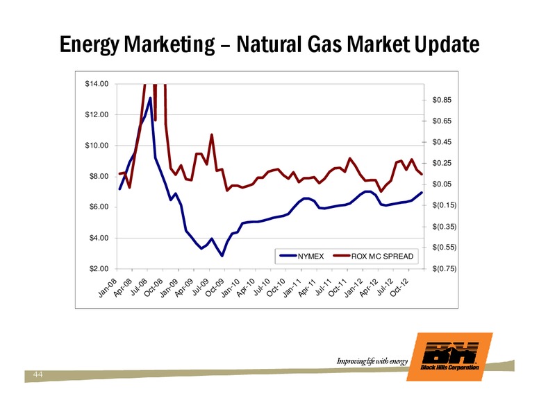 DECEMBER 2009 INVESTOR PRESENTATION – Black Hills Corporation – slide 43