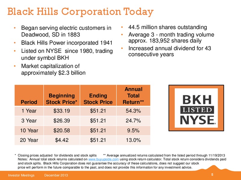 JPMORGAN SMALL MIDCAP CONFERENCE – Black Hills Corporation – slide 4