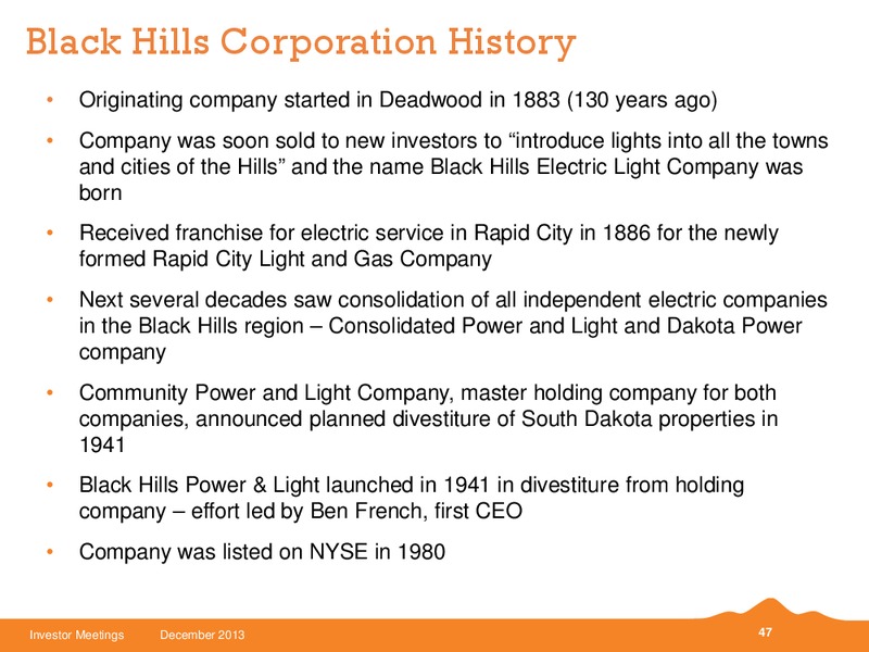 JPMORGAN SMALL MIDCAP CONFERENCE – Black Hills Corporation – slide 46