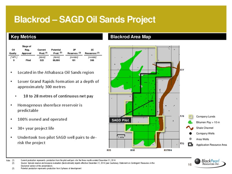 CORPORATE PRESENTATION – Blackpearl Resources, Inc. – slide 15