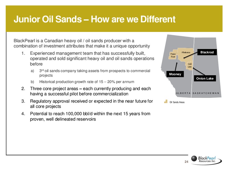 INVESTOR PRESENTATION – Blackpearl Resources, Inc. – slide 23