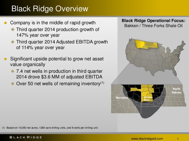 3Q Update – Black Ridge Oil & Gas, Inc. – slide 3
