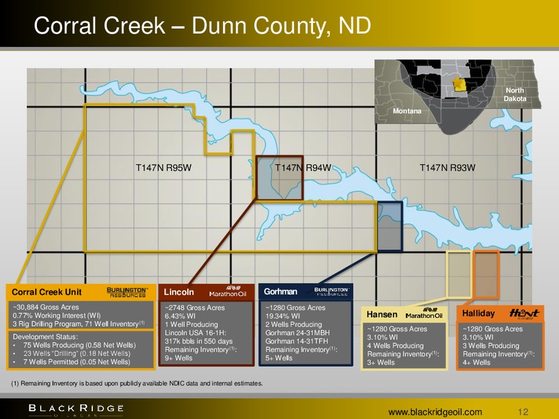 3Q Update – Black Ridge Oil & Gas, Inc. – slide 11