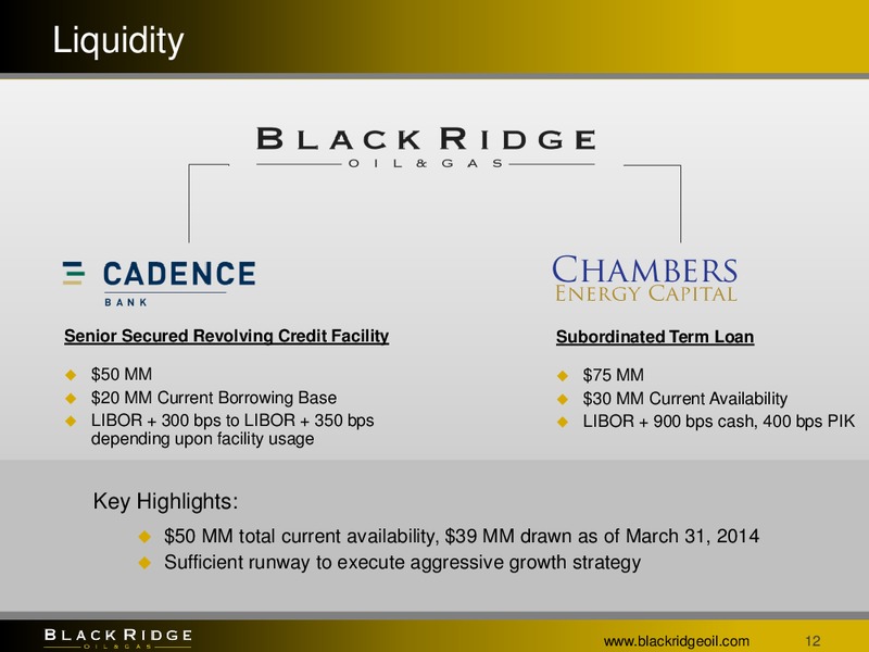 Investor Presentation – Black Ridge Oil & Gas, Inc. – slide 11
