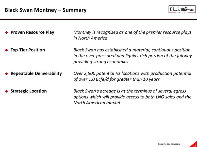 CORPORATE PRESENTATION – Black Swan Energy Ltd. – slide 11