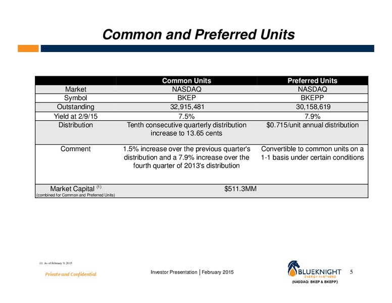 February 2015 Investor Presentation – Blueknight Energy Partners, L.P. – slide 4