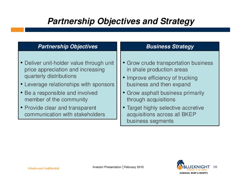 February 2015 Investor Presentation – Blueknight Energy Partners, L.P. – slide 9