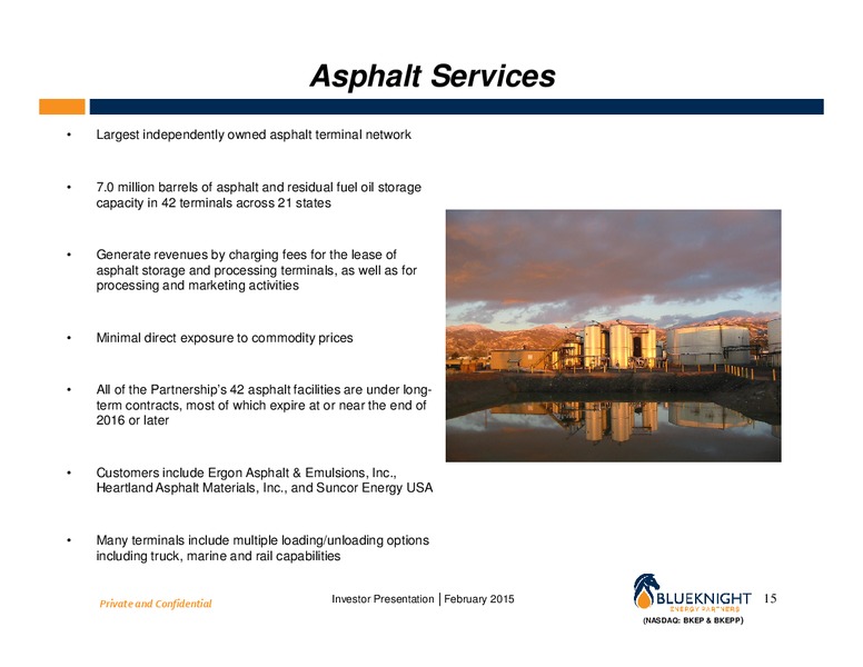 February 2015 Investor Presentation – Blueknight Energy Partners, L.P. – slide 14