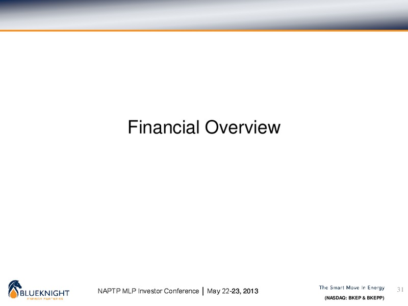 NAPTP MLP INVESTOR CONFERENCE – Blueknight Energy Partners, L.P. – slide 30