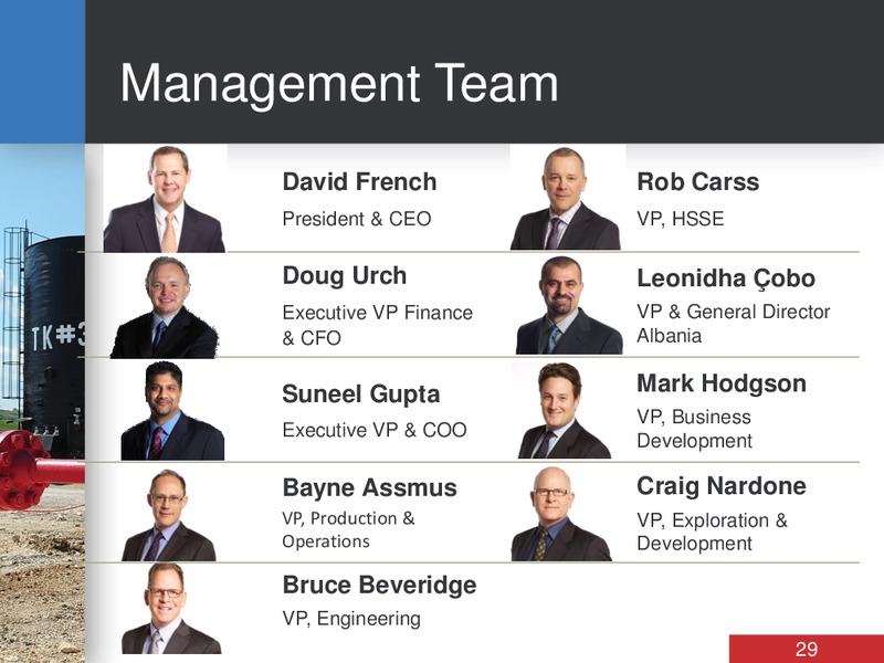 January 2015 Investor Presentation – Bankers Petroleum Ltd. – slide 28