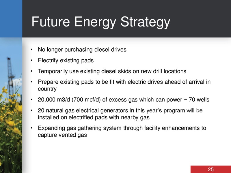 INVESTOR DAY – Bankers Petroleum Ltd. – slide 25