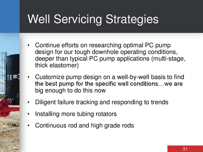 INVESTOR DAY – Bankers Petroleum Ltd. – slide 31