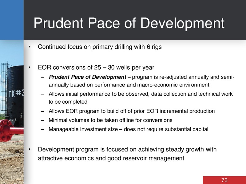 INVESTOR DAY – Bankers Petroleum Ltd. – slide 73