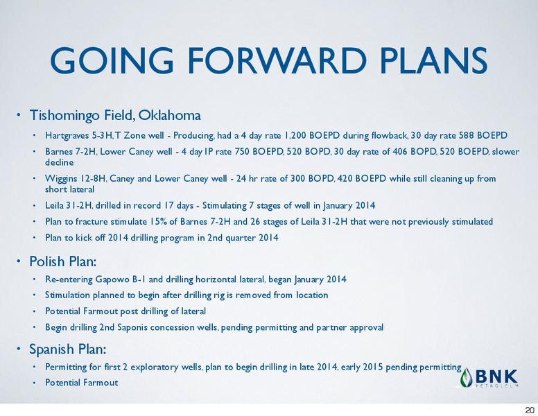 Corporate Presentation – BNK Petroleum Inc. – slide 19