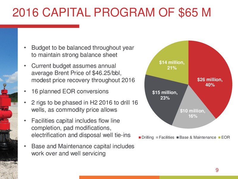 March 2016 Investor Presentation – Bankers Petroleum Ltd. – slide 8