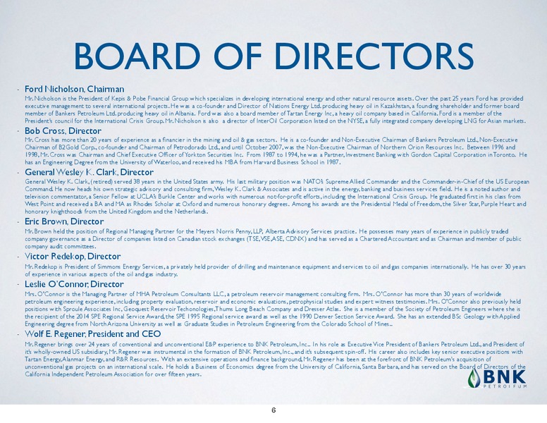 CORPORATE PRESENTATION – BNK Petroleum Inc. – slide 4