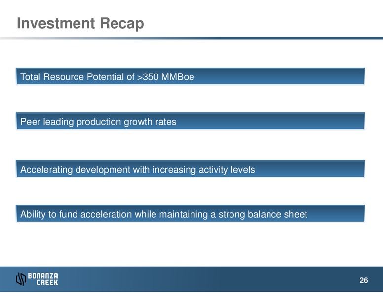 FEBRUARY 2014 INVESTOR PRESENTATION – Bonanza Creek Energy, Inc. – slide 25