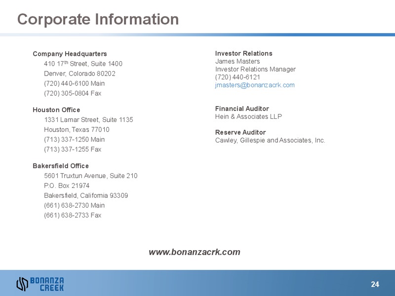 Howard Weil Energy Conference – Bonanza Creek Energy, Inc. – slide 23