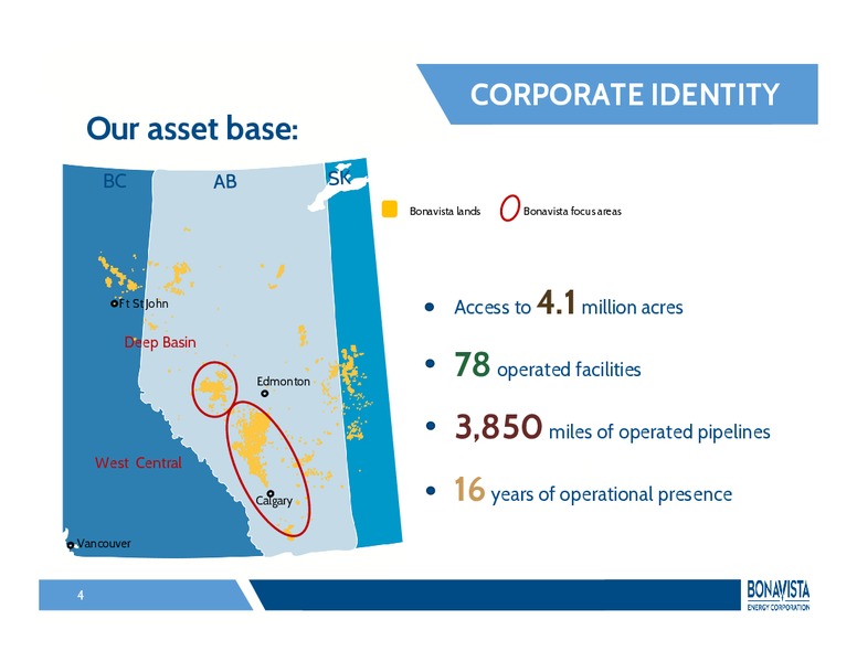 INVESTOR PRESENTATION – Bonavista Energy Corp – slide 3