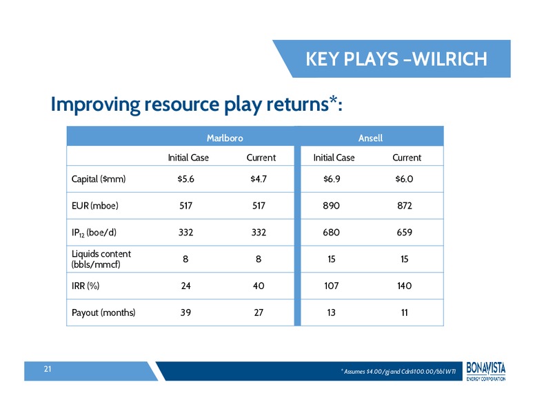 INVESTOR PRESENTATION – Bonavista Energy Corp – slide 20