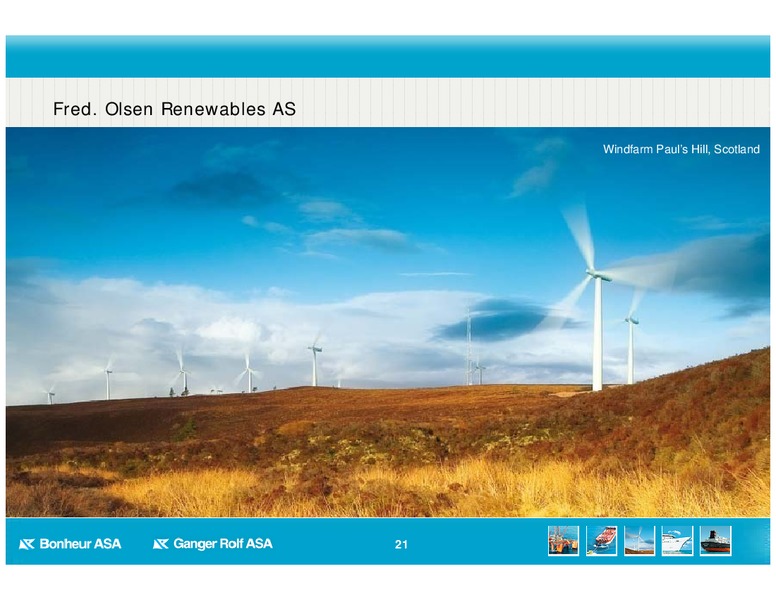 Q4 2012 EARNINGS CALL – Bonheur Asa – slide 21